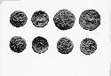 Celtic coins showing stylization of designs on Macedonian stater