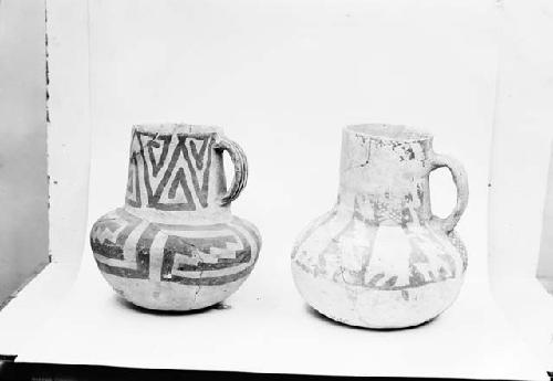 Mancos black on white pottery vessels, site 5