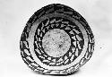 Interior of Mancos black on white pottery bowl from Pueblo II level, site 5