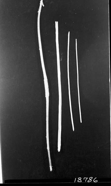 Bow, three sticks belonging to small loom