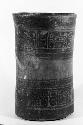 Jar with rows of glyphs
