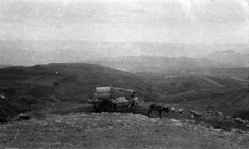 Cart near summit of Kalgan Pass