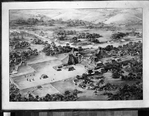 Restored view of Copan, Honduras