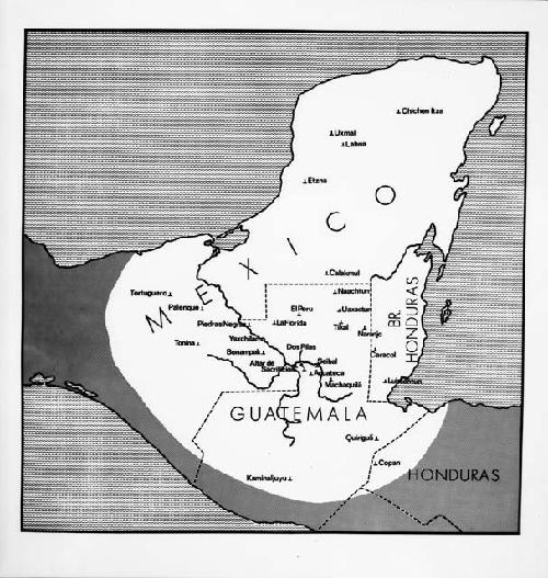 Map of Maya Area