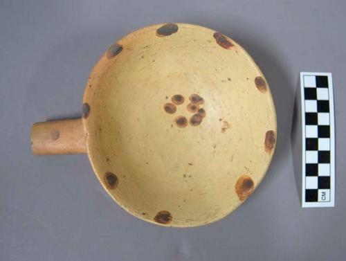 Jeddito black on yellow pottery ladle