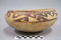 Jeddito black-on-yellow pottery bowl