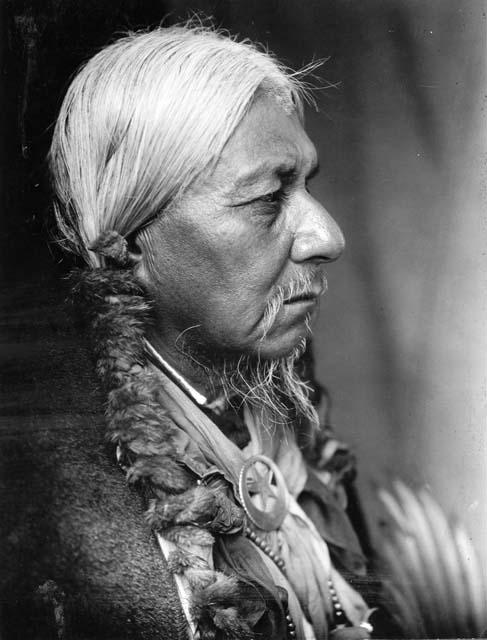 Portrait (profile) of "Akansa" print or Quapaw man