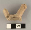 33 fragments of hollow pottery animal figurines; len 4.7 cm