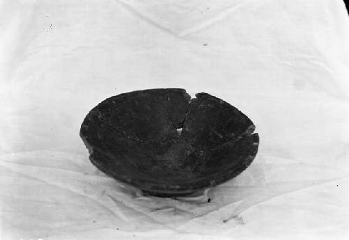 Red decorated dish from pit 2