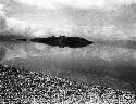 Island and temple in the holy lake of Sairam