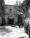 Children standing outside Muslim shrine and place of pilgrimage