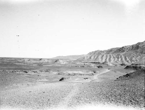 Desert on Turfan Road, near fork of Toksun Road