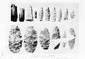 Series of stone or flint specimens from Europe