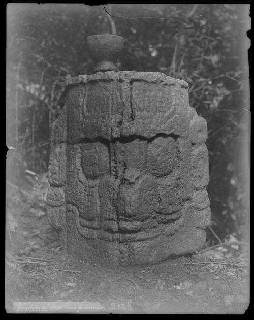 Funeral urn of stone from third temple at the south