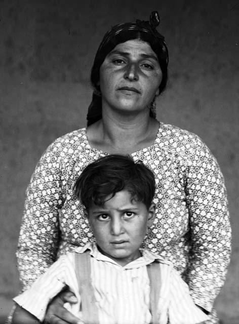 Assyrian woman and male child at Habbaniya