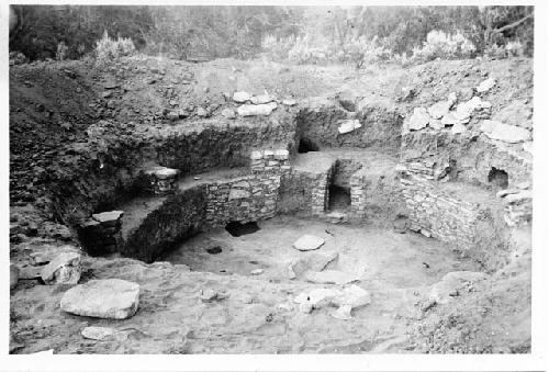 Photo of Kiva from north, showing floor