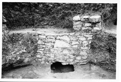 Photo of Kiva; S.W. recess and pilastre