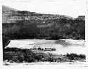 River lanscape with ferry