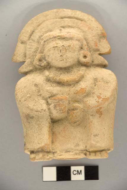 Pottery whistle of human figure