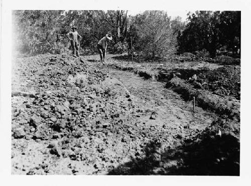 Beginning kiva trench