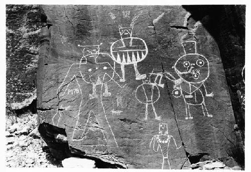 Petroglyph, human figures