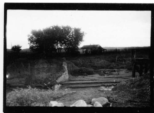 Landscape with house and trees