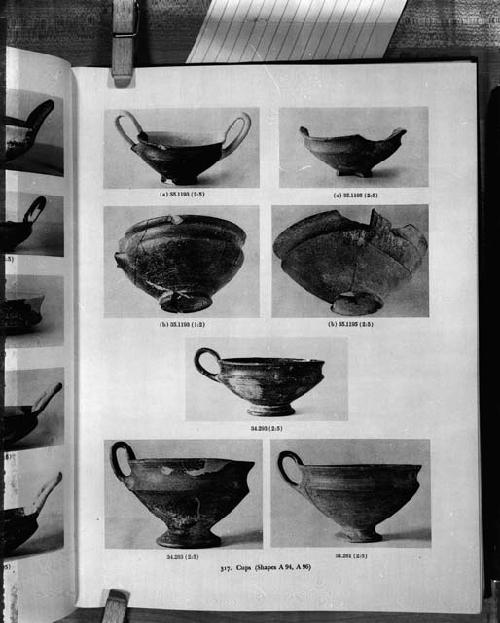 Cups, used as part of exhibit in room 52, April 1966.