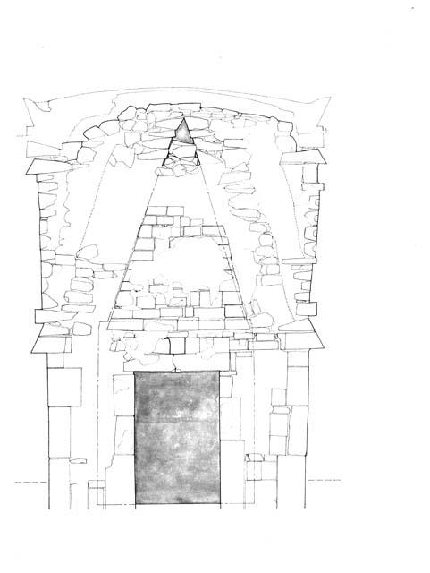 East elevation, southeast annex - line drawings