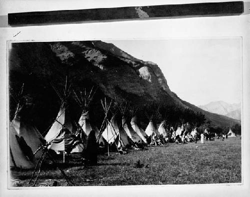 Indian encampment, prairie provinces