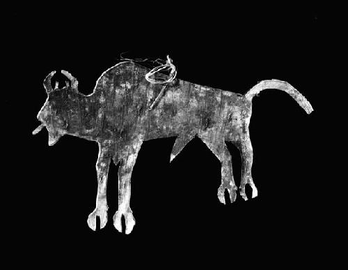 Buffalo figure - cut from rawhide - used in Sun Dance