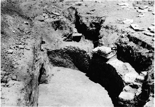 Kiva 1 from south; completely excavated