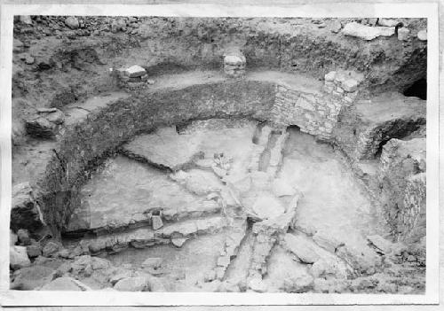 Photo of Kiva from west; floor removed