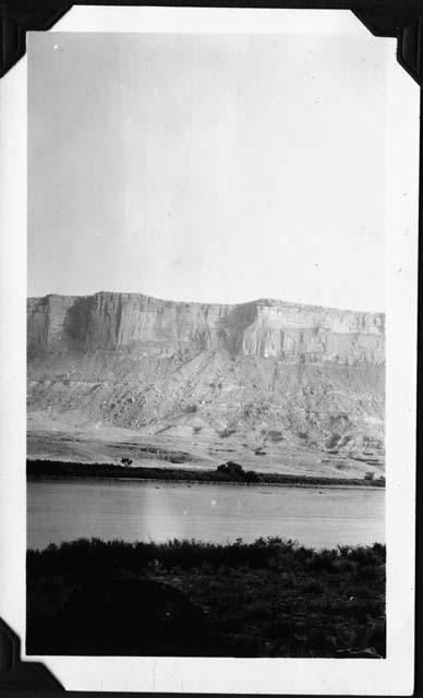 The east cliff of the Green River opposite Woodruff Bottom.