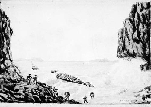 Lieutenant Back, Del Expedition Landing in a Storm, August 23, 1821