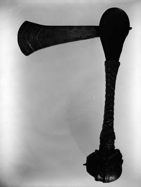 Chief's axe with carved butt