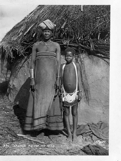 Zulu woman with child