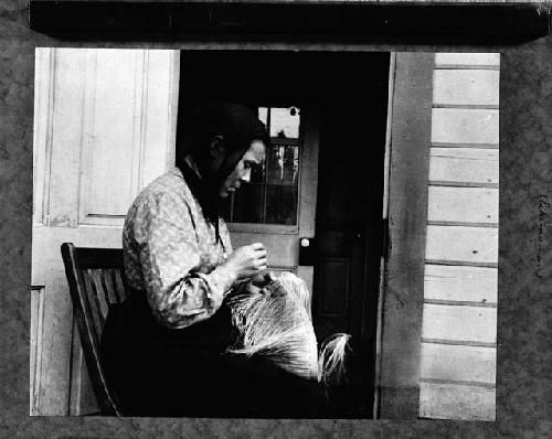 Woman making basket. Crafts Center, "The North American Basket, 1790-1976"