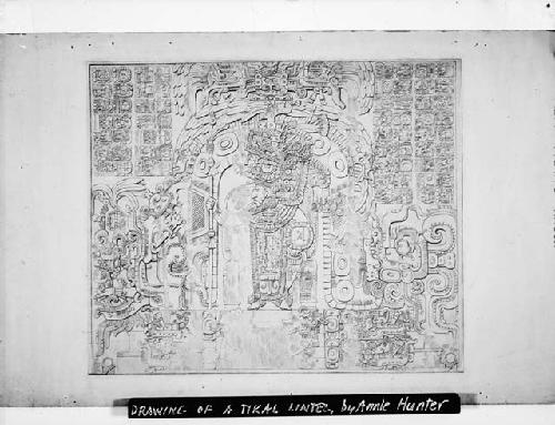 Drawing By Annie Hunter - Lintel, Tikal