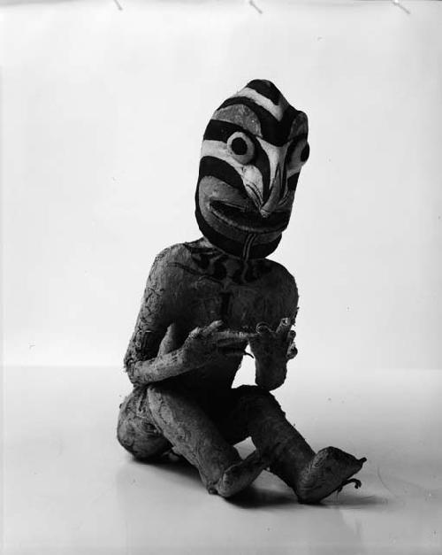 Anthropomorphic figure covered with bark cloth