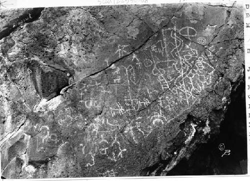 Petroglyph: Deseret News south of Deseret