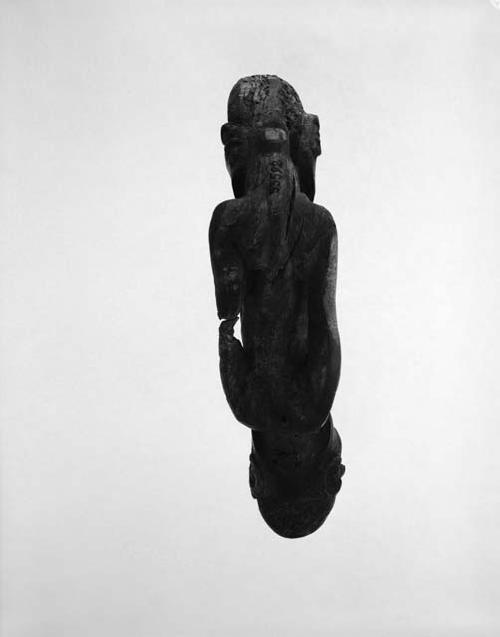 Double anthropomorphic figure in wood