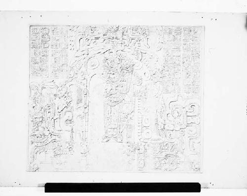 Drawing of Tikal Lintel