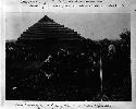 Bear ceremony, placing dead bear before altar