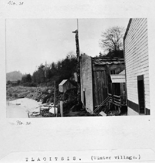 Kwakwaka’wakw (Wakashan), Tlaoitsis, winter village - new totem pole