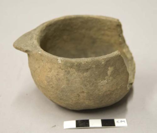 Bowl with sherd missing