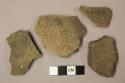 Ceramic sherds, body sherds, exterior surface textured