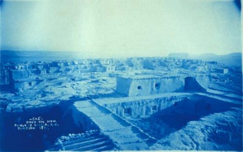 Acoma Pueblo with lone horse/mule