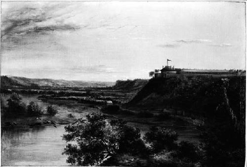 Oil Painting - Fort Snelling, Artist Unknown