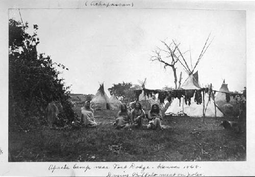 Apache Camp Near Fort Dodge, Kansas, 1868