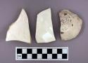 Ceramic sherds, glazed whiteware